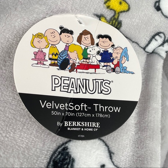 Peanuts Snoopy and Woodstock Throw Blanket, Gray, 50x70 - Picture 4 of 7